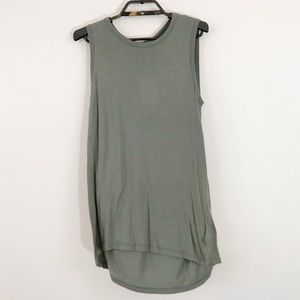 💐Clu Small Hi Lo Knotted Sage Green Tunic